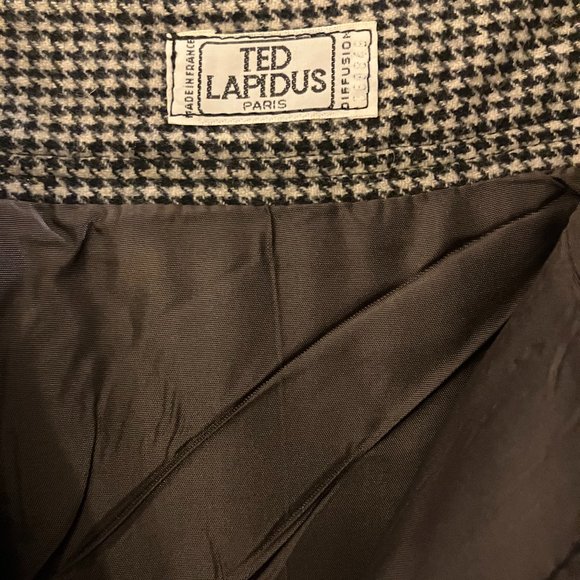 Ted Lapidus Houndstooth Check Skirt Suit